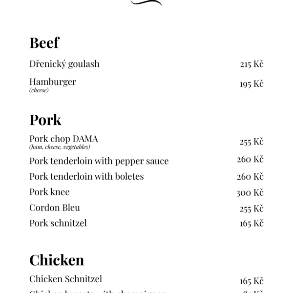 Beef, Pork and Chicken