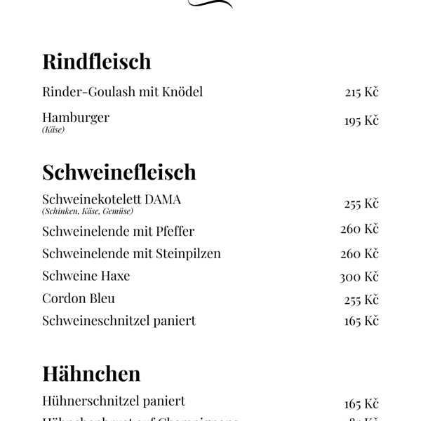 Rinderfleisch, Schweinefleisch, Hähnchen