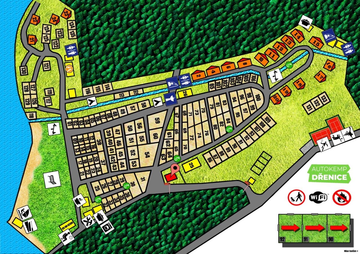 Mapa Autokempu Dřenice