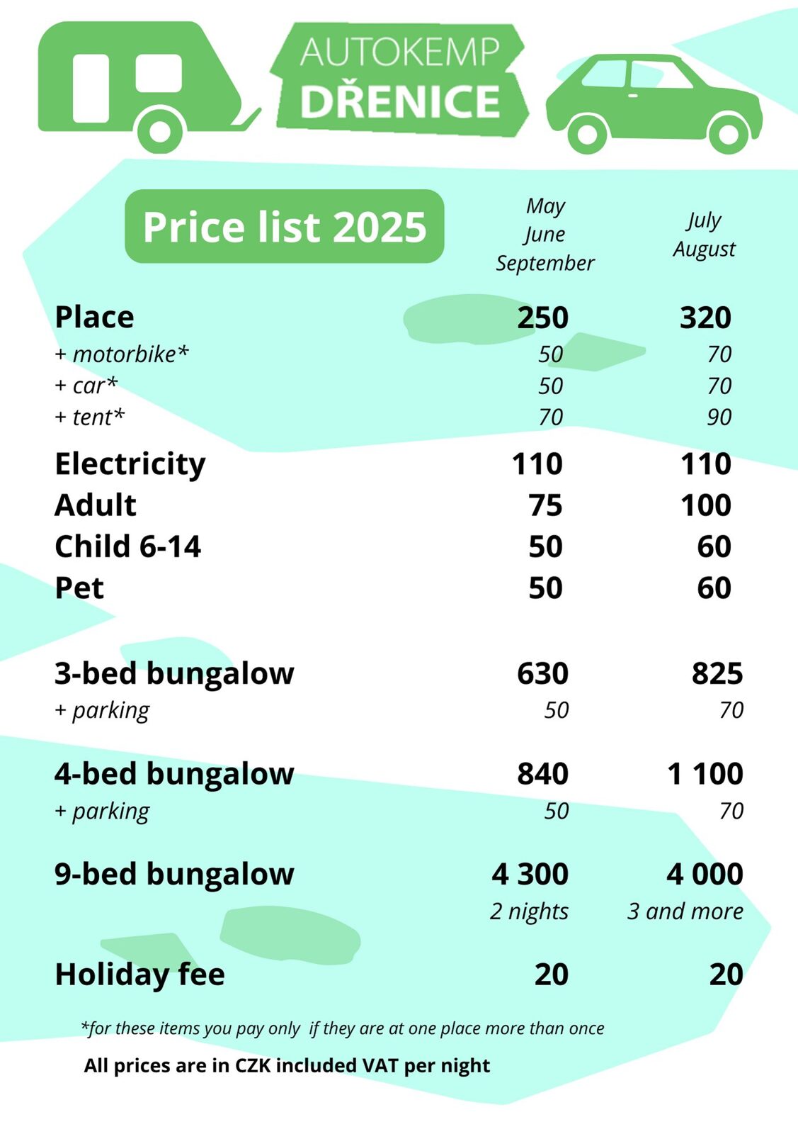 Price list 2025