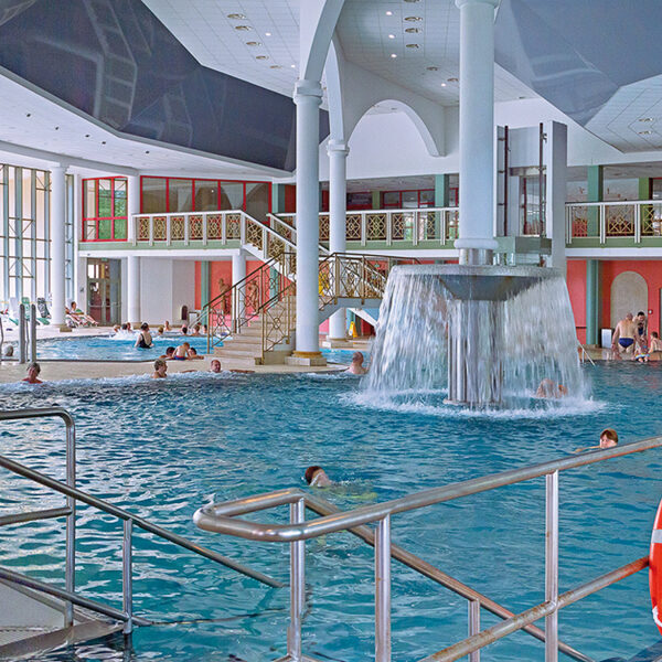 Indoor pool at Aquaforum Františkovy Lázně, ideal in bad weather